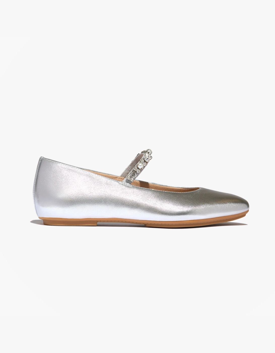 FitFlop Women's FitFlop DELICATO PEARLS AND CRYSTAL Womens Slingback Sandals Silver