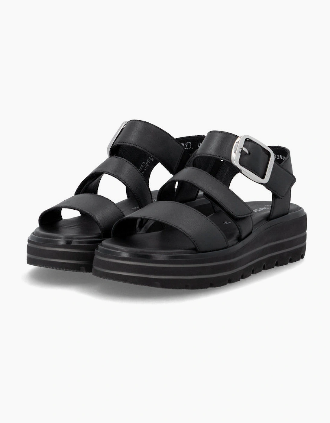 D3N50 Womens Ankle Strap Sandals Black