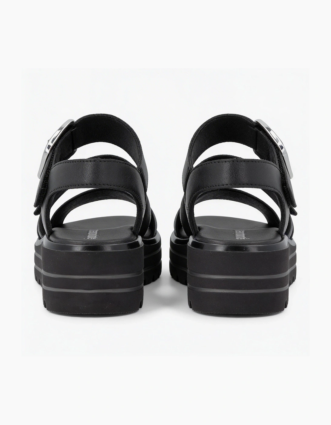 D3N50 Womens Ankle Strap Sandals Black