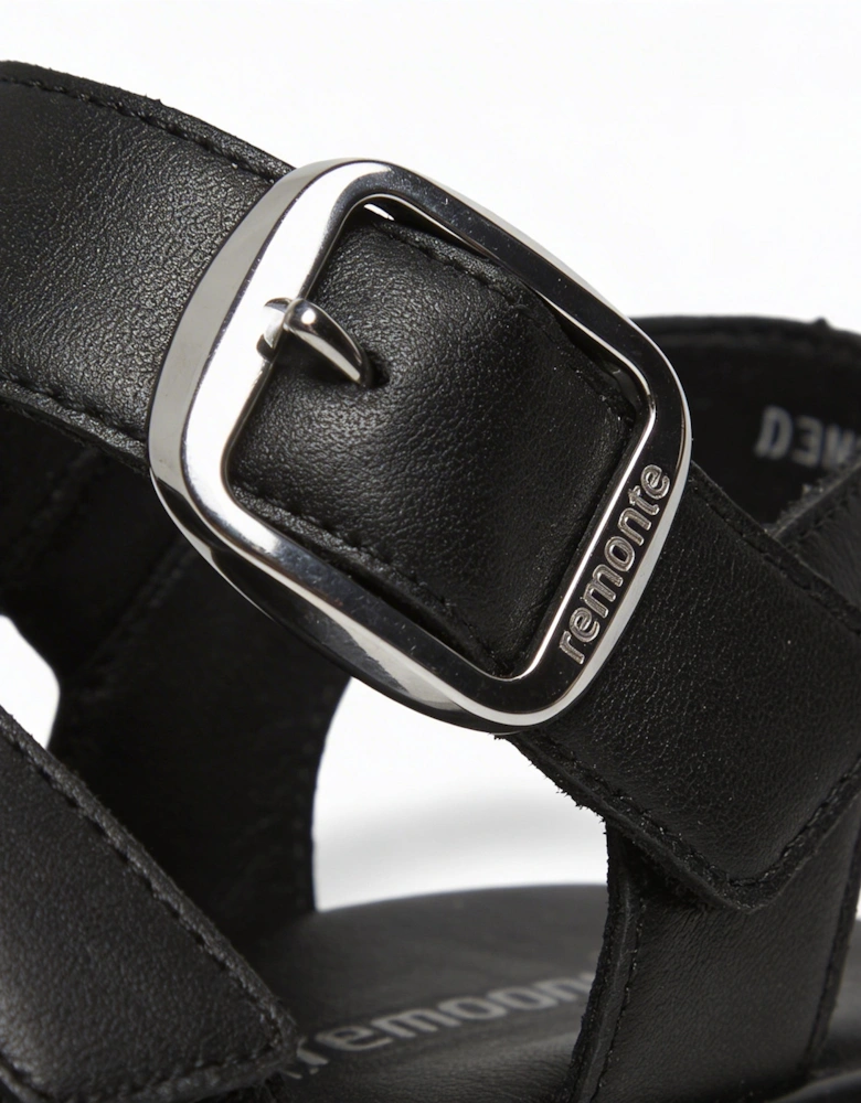 D3N50 Womens Ankle Strap Sandals Black