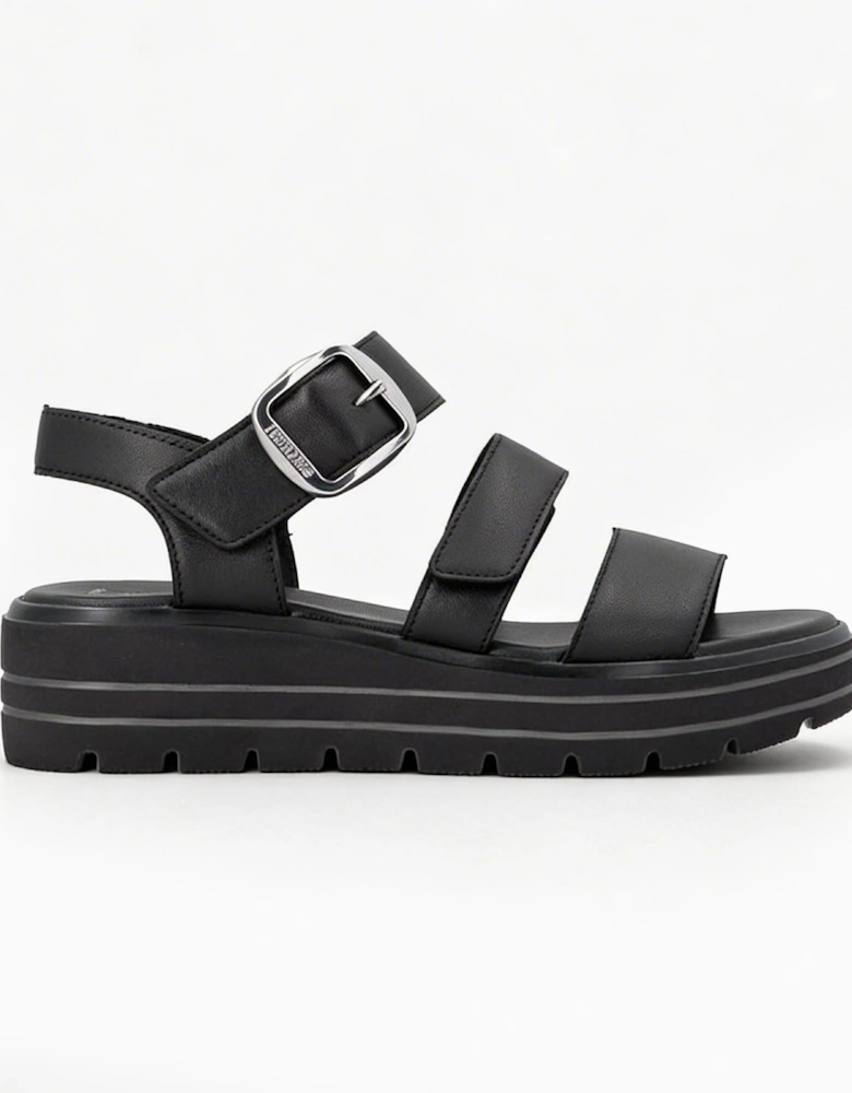 D3N50 Womens Ankle Strap Sandals Black