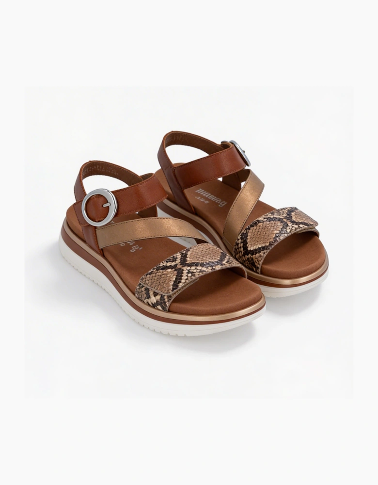 Remonte D1J64 Womens Ankle Strap Sandals Brown