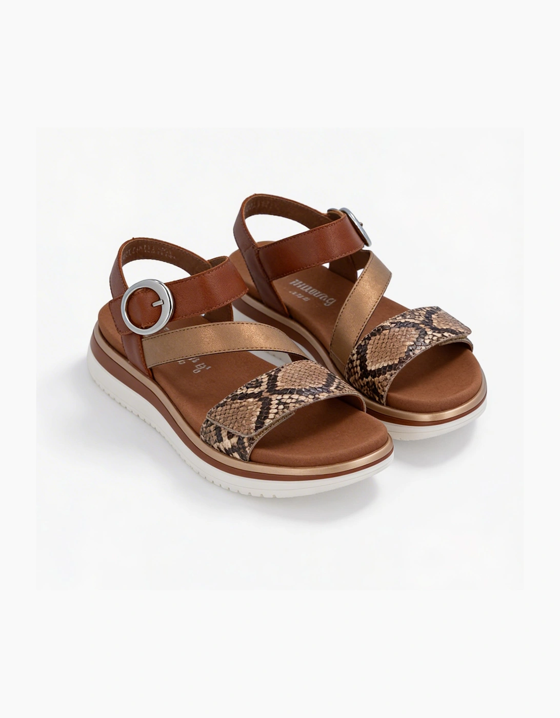 Remonte D1J64 Womens Ankle Strap Sandals Brown