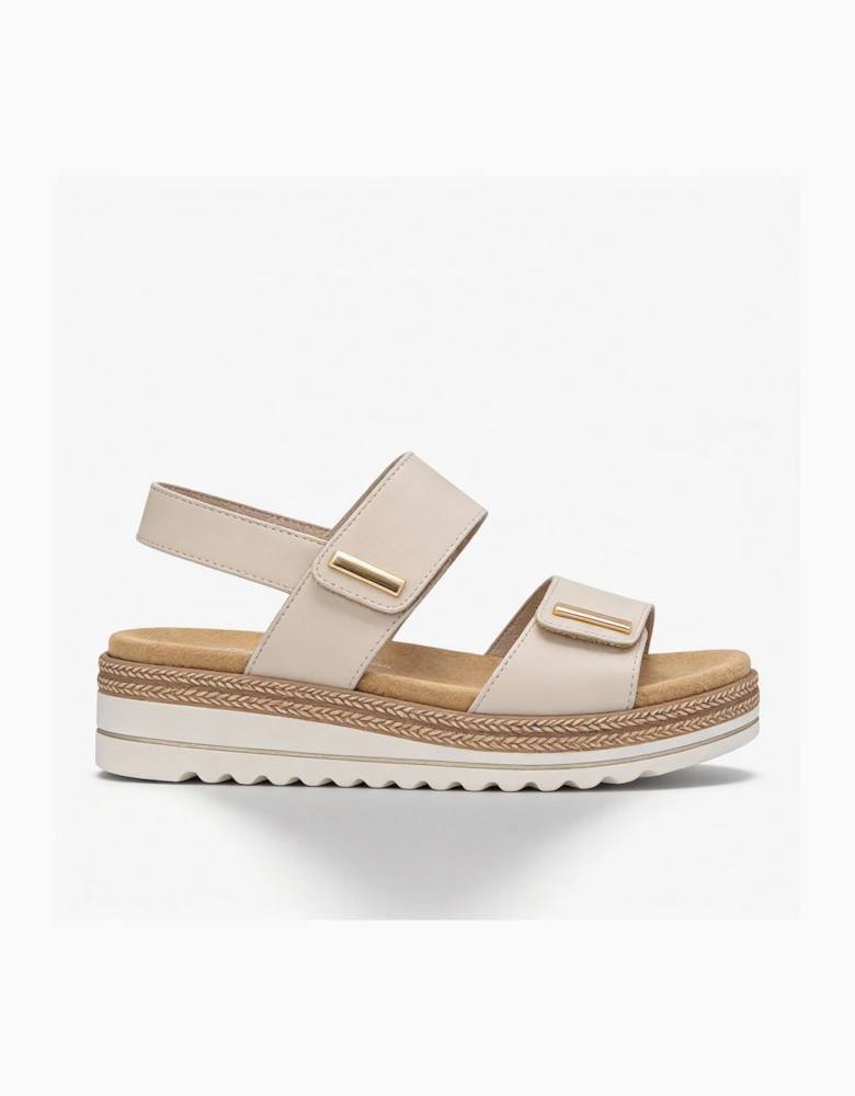 Remonte D0Q59 Womens Ankle Strap Sandals Beige
