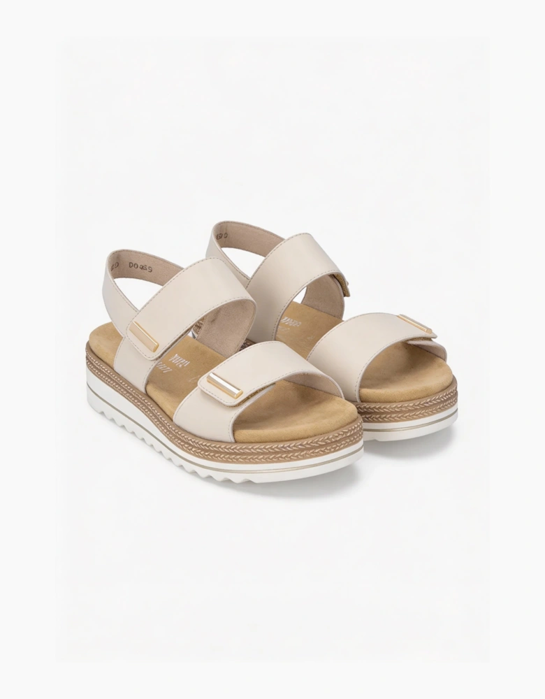 Remonte D0Q59 Womens Ankle Strap Sandals Beige