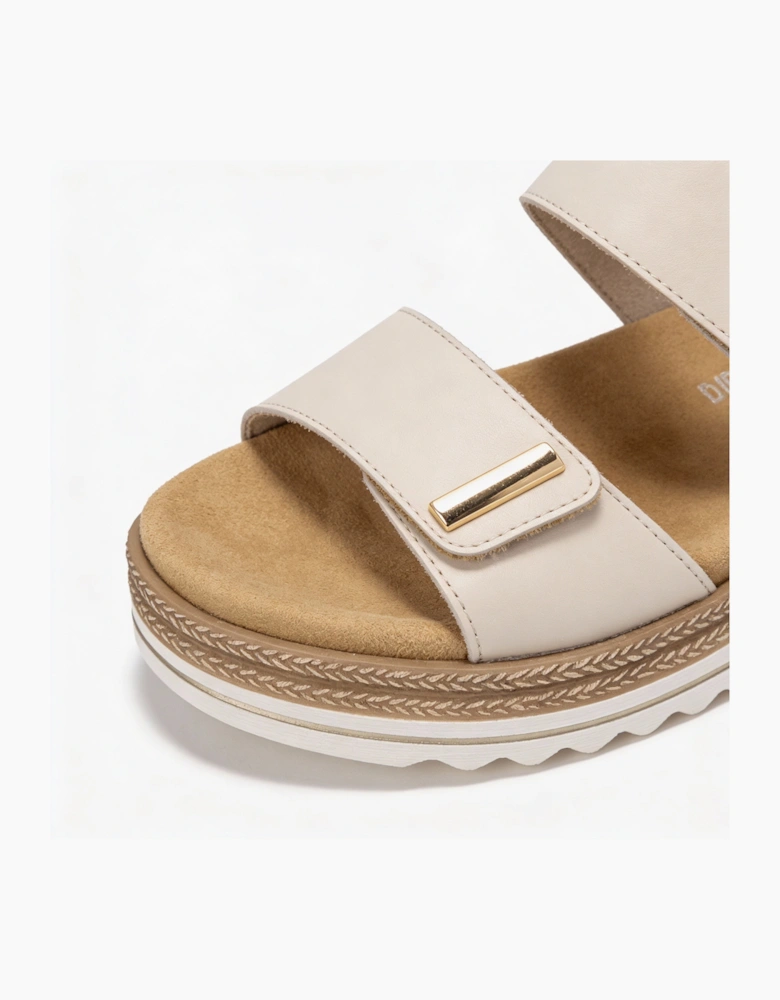 Remonte D0Q59 Womens Ankle Strap Sandals Beige
