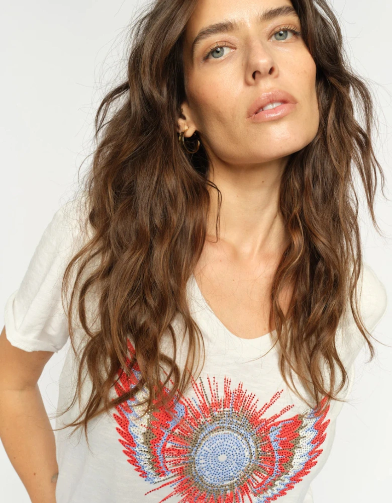 Romi Gethi glam tee in white