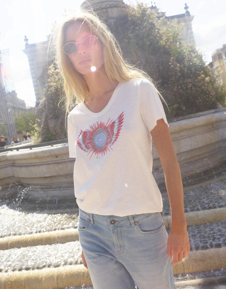 Romi Gethi glam tee in white