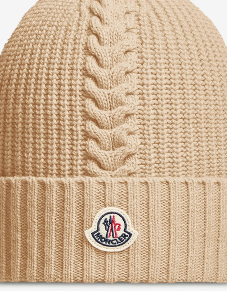 Enfant Girls Knitted Pom Pom Hat in Pink