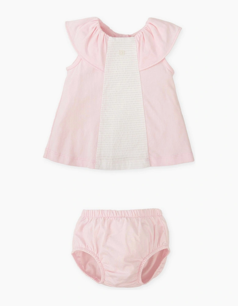 Girls Pale Pink Jersey Dress Set