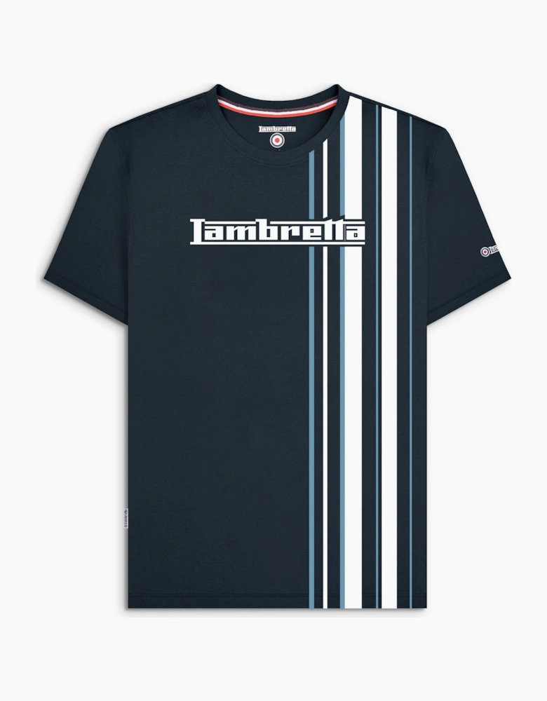 Mens Multi Stripe Short Sleeve T-Shirt