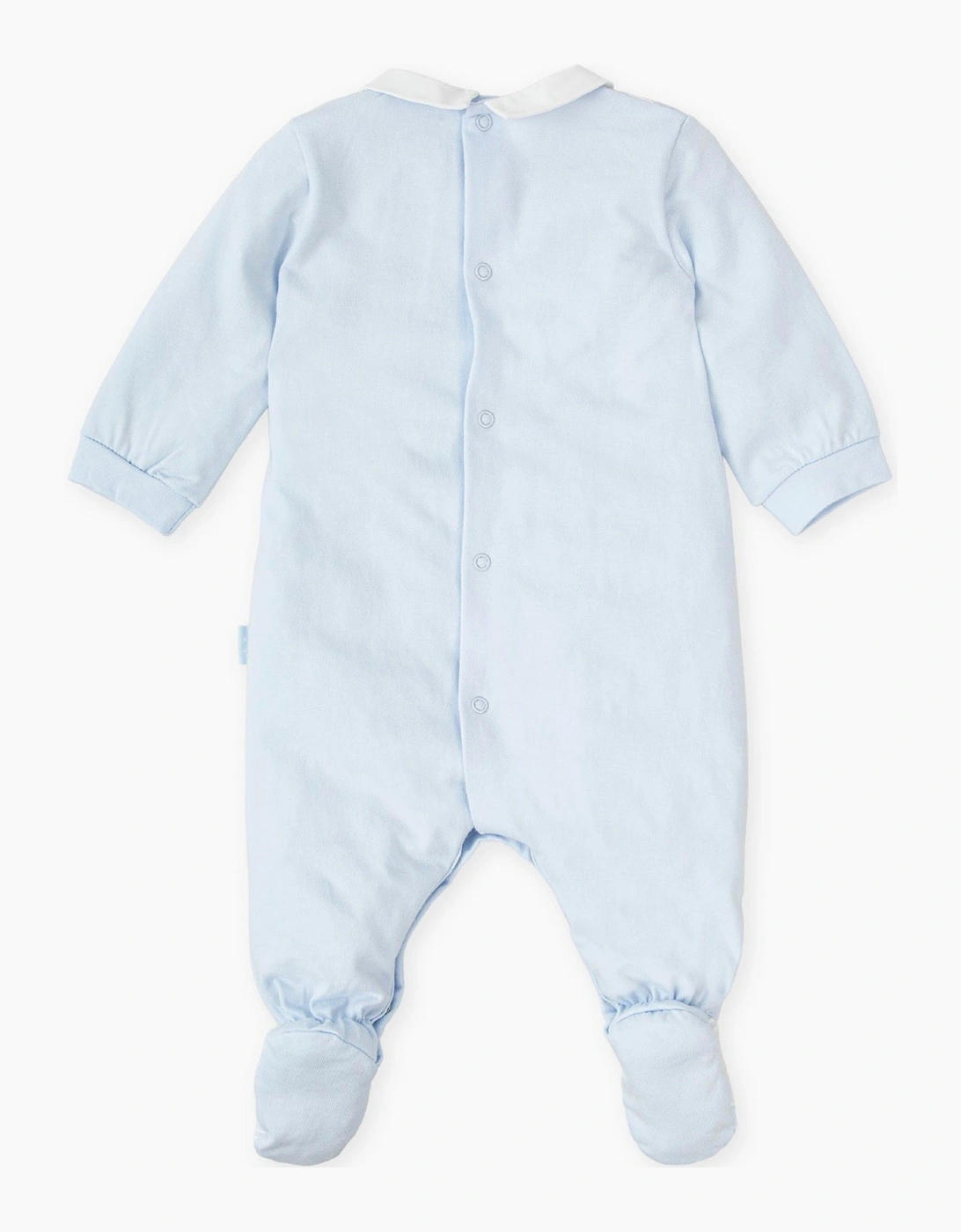 Boys Pale Blue Stripe Jersey Babygrow