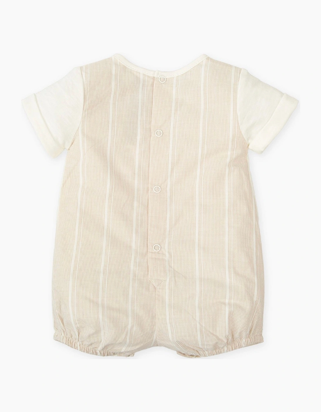 Boys Neutral Stripe Jersey Romper