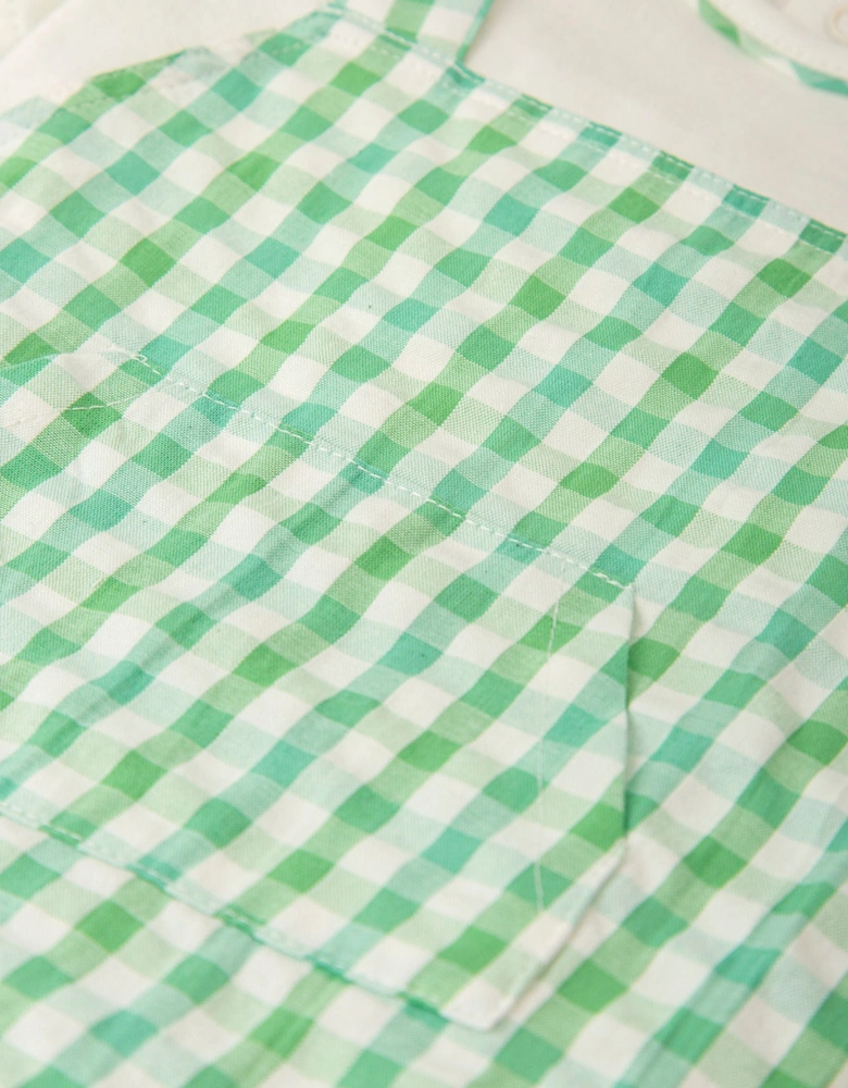 Boys Green Gingham Jersey Romper