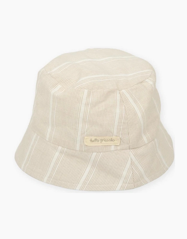 Boys Neutral Stripe Sun Hat