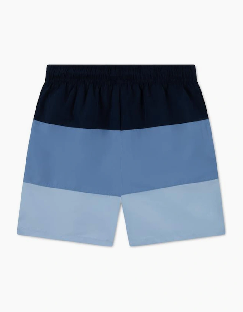 BOYS BLUE COLOUR BLOCK SWIM SHORTS 847464