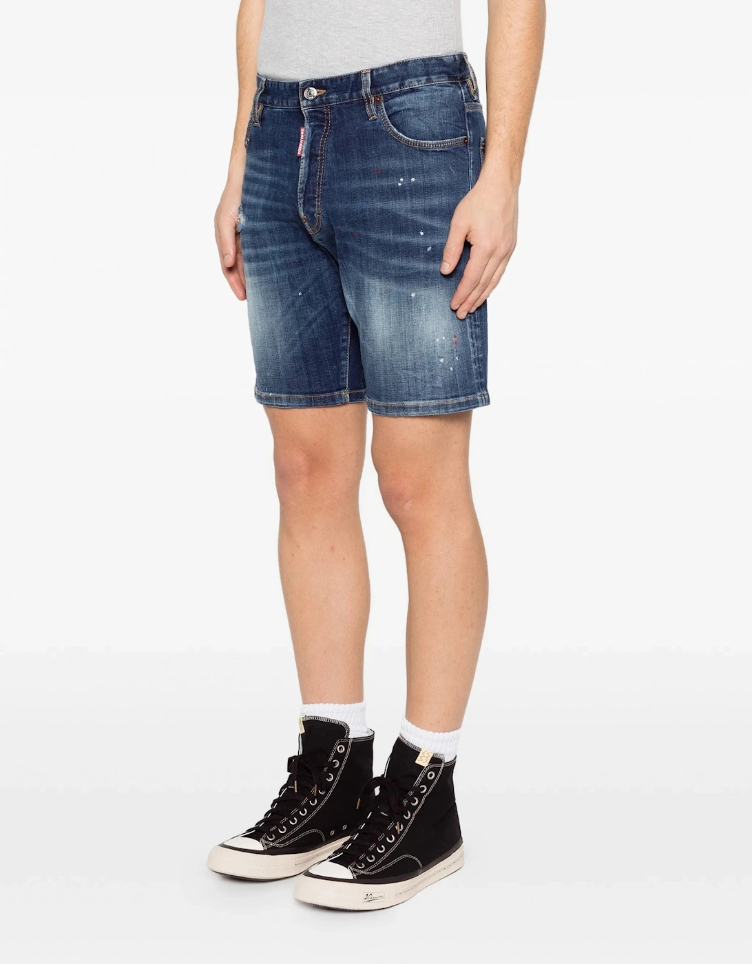 Marine Denim Shorts Blue