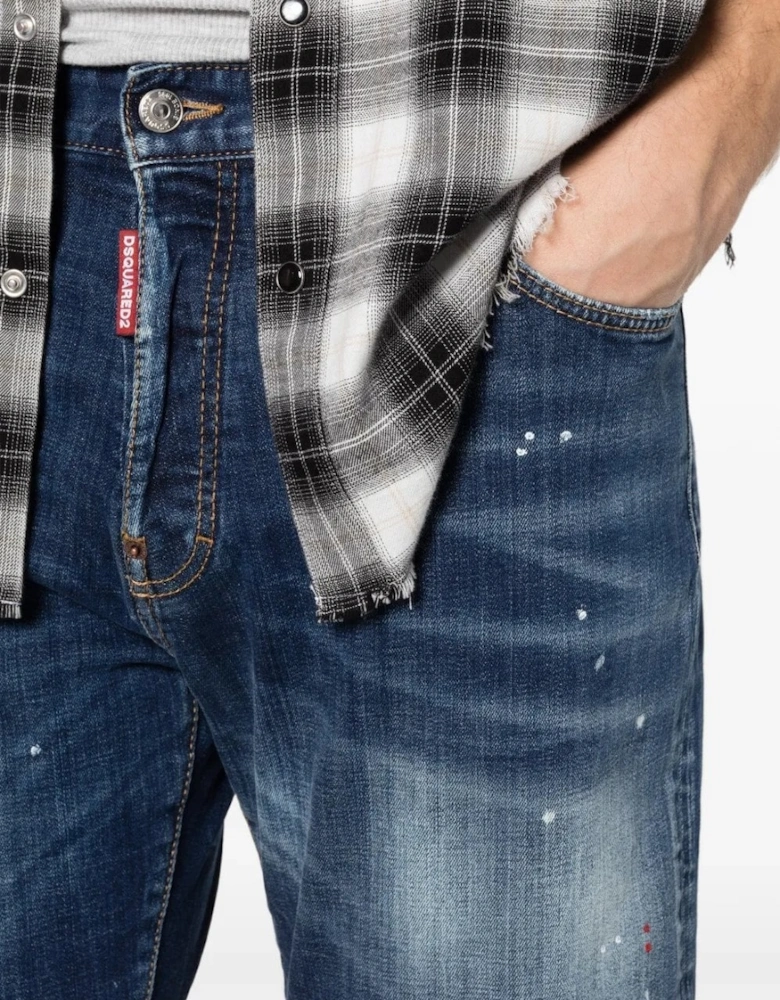 Marine Denim Shorts Blue