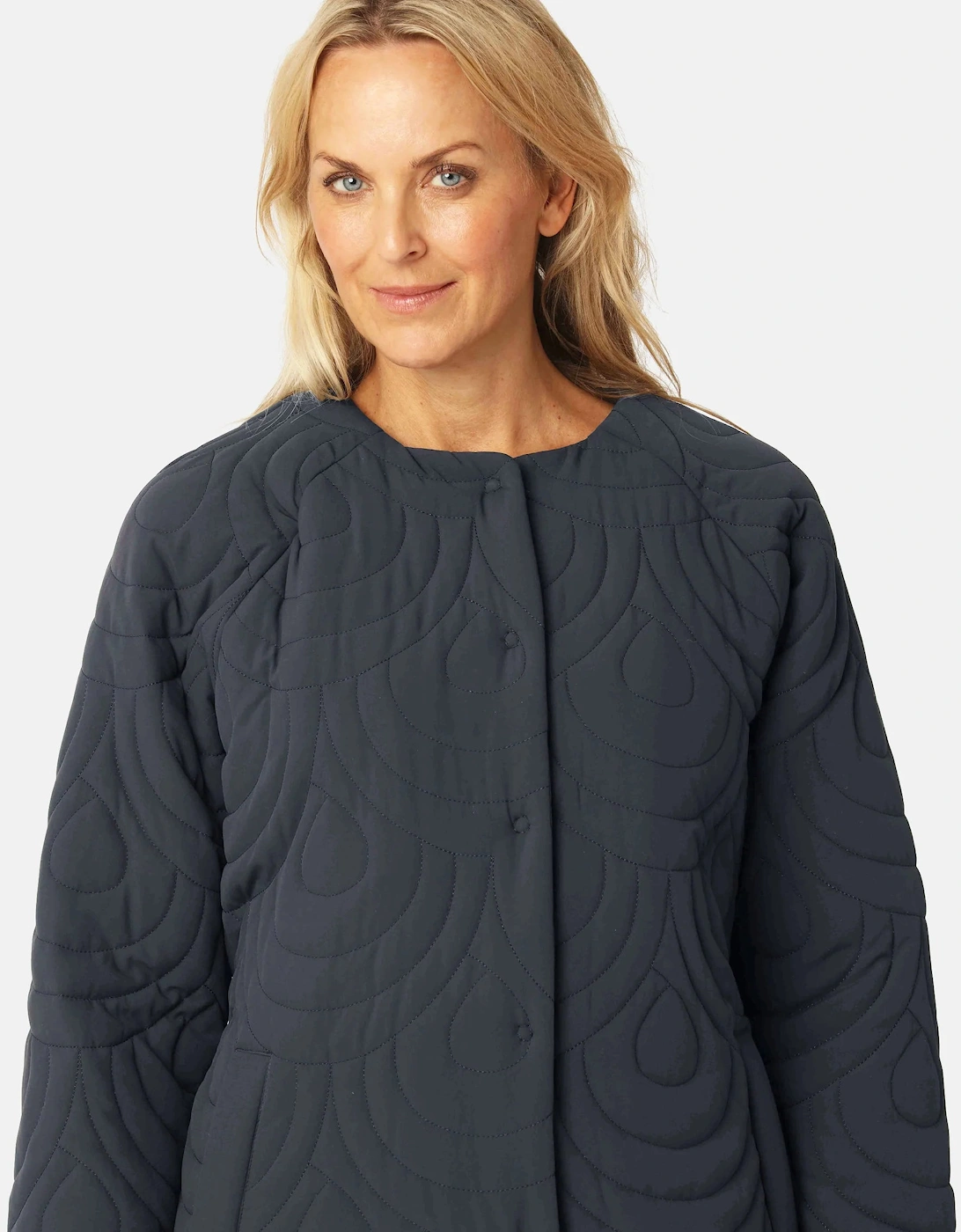 Blossom long quilted coat