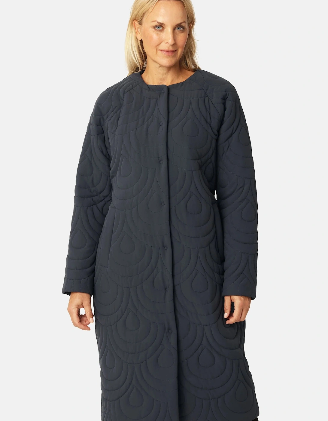 Blossom long quilted coat