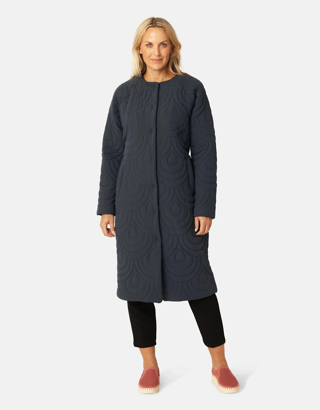 Ilse Jacobsen Ilse Jacobsen Women's Blossom long quilted coat - Black