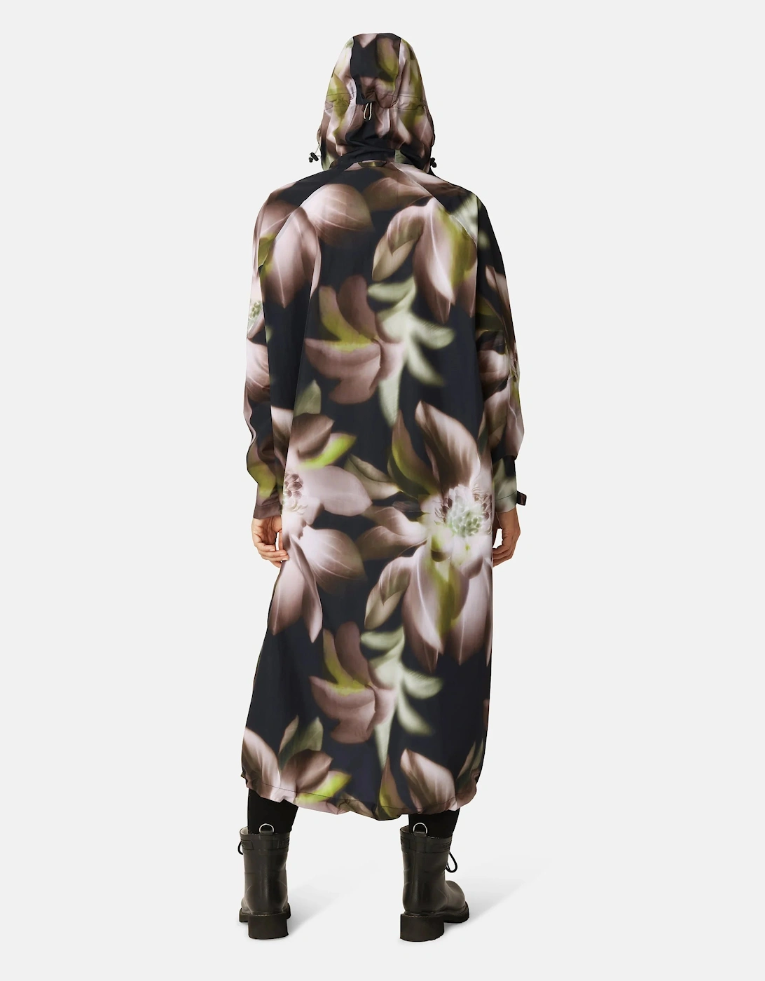 Dark photoristic raincoat