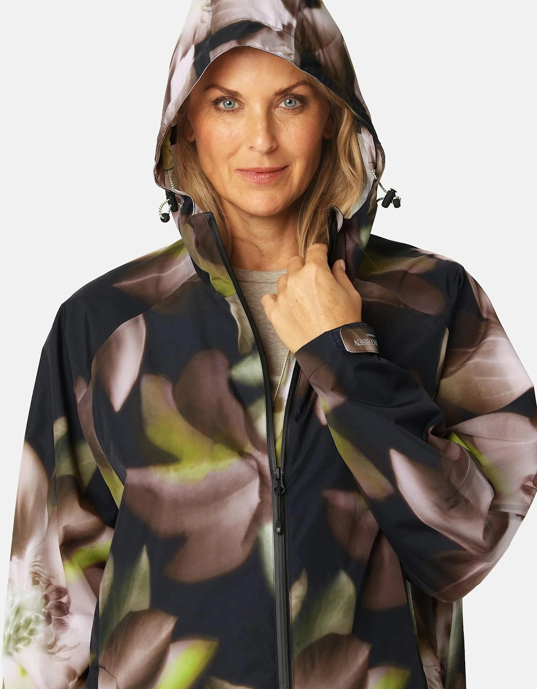 Dark photoristic raincoat