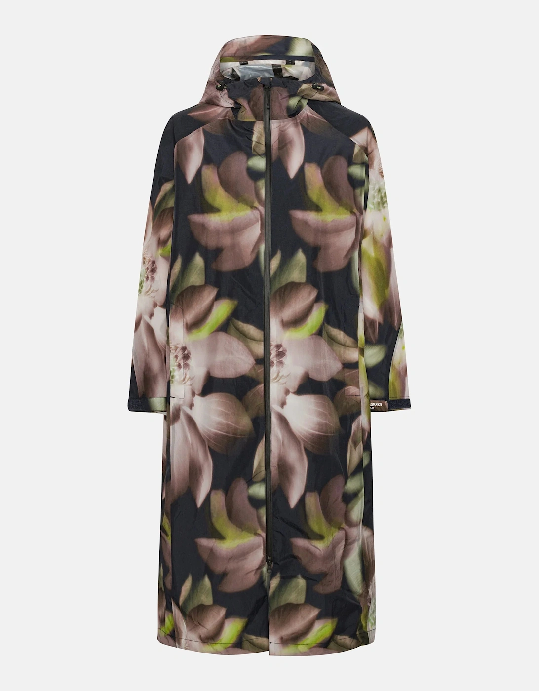 Dark photoristic raincoat