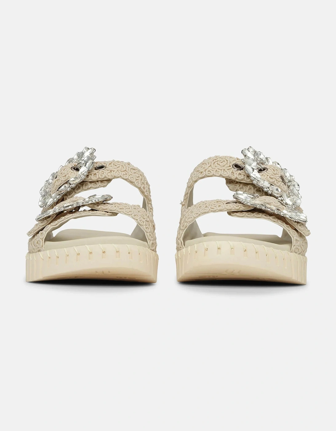 Tulip sandal in pearled ivory