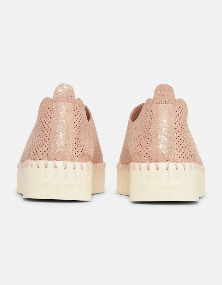 Platform tulip glitter in adobe pearled rose ivory