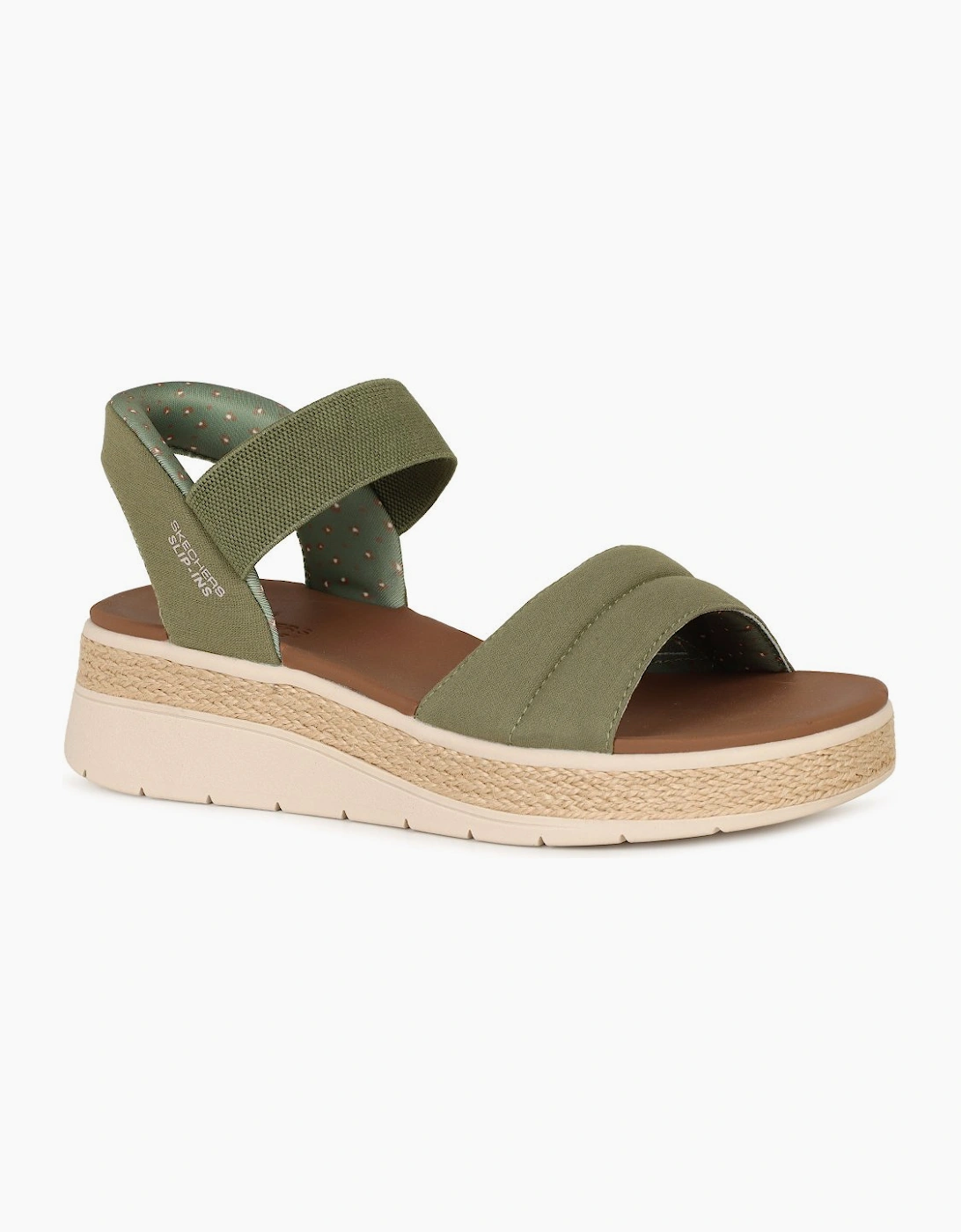 Skechers Women's Tan Slip  Bobs Sun Ray Sandals - Size 5