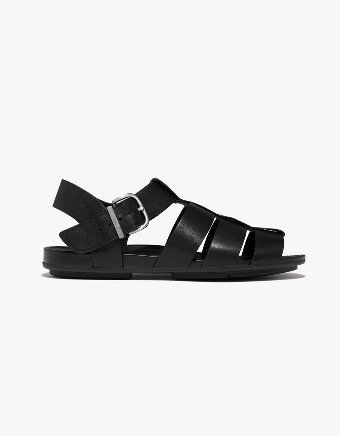 GRACIE LEATHER Womens Ankle Strap Sandals Black