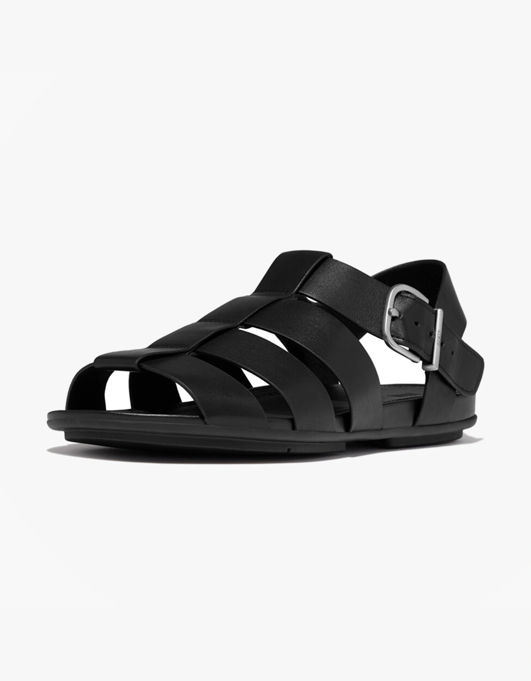 GRACIE LEATHER Womens Ankle Strap Sandals Black