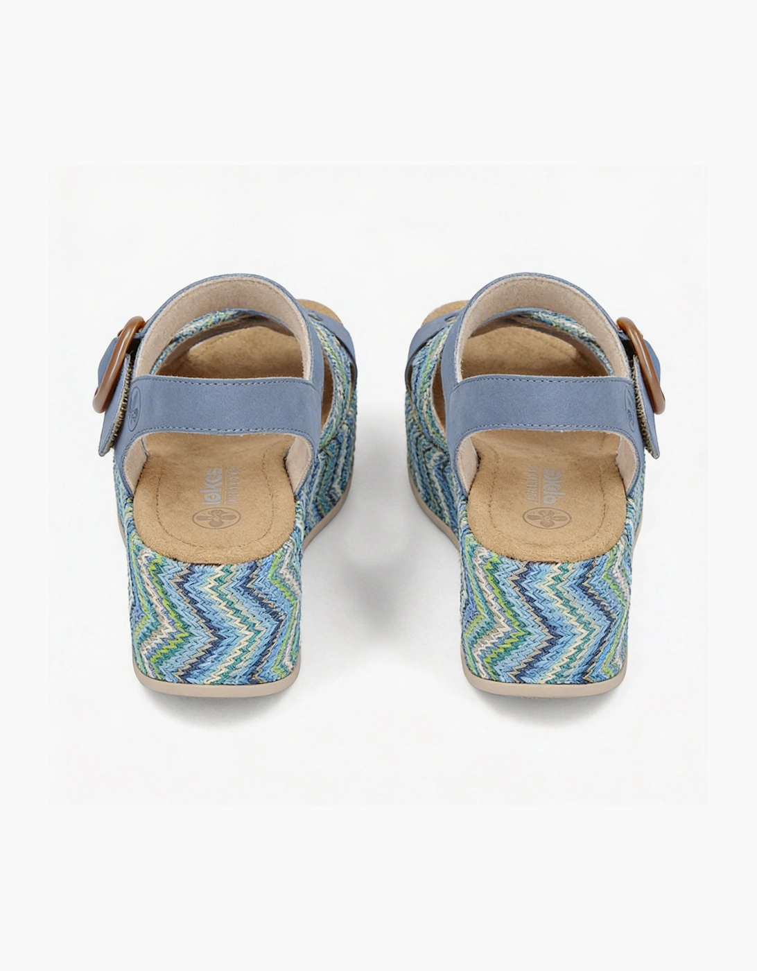 69469 Womens Ankle Strap Sandals Blue