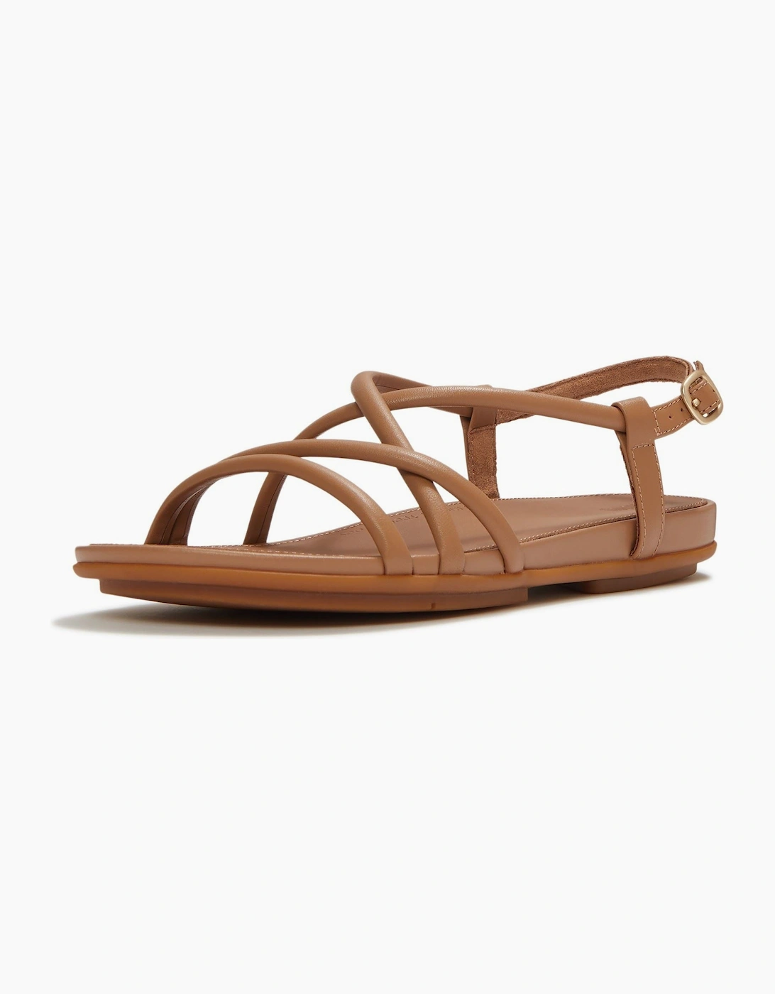 Gracie Crystal Leather Women's Classic Tan Sandals, 6 of 5