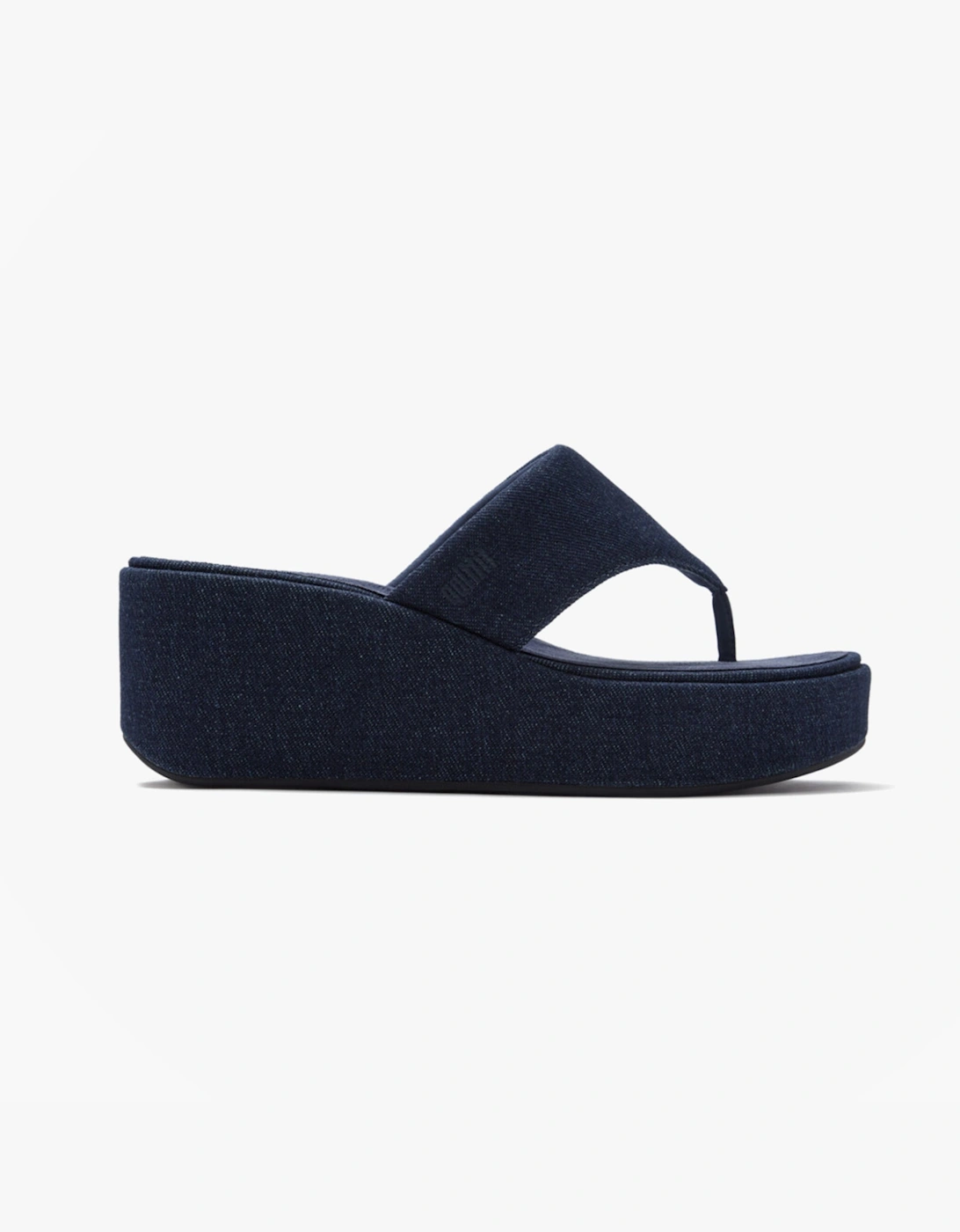 PLATFFORMS DENIM Womens Toe-Post Sandals Dark Denim, 7 of 6