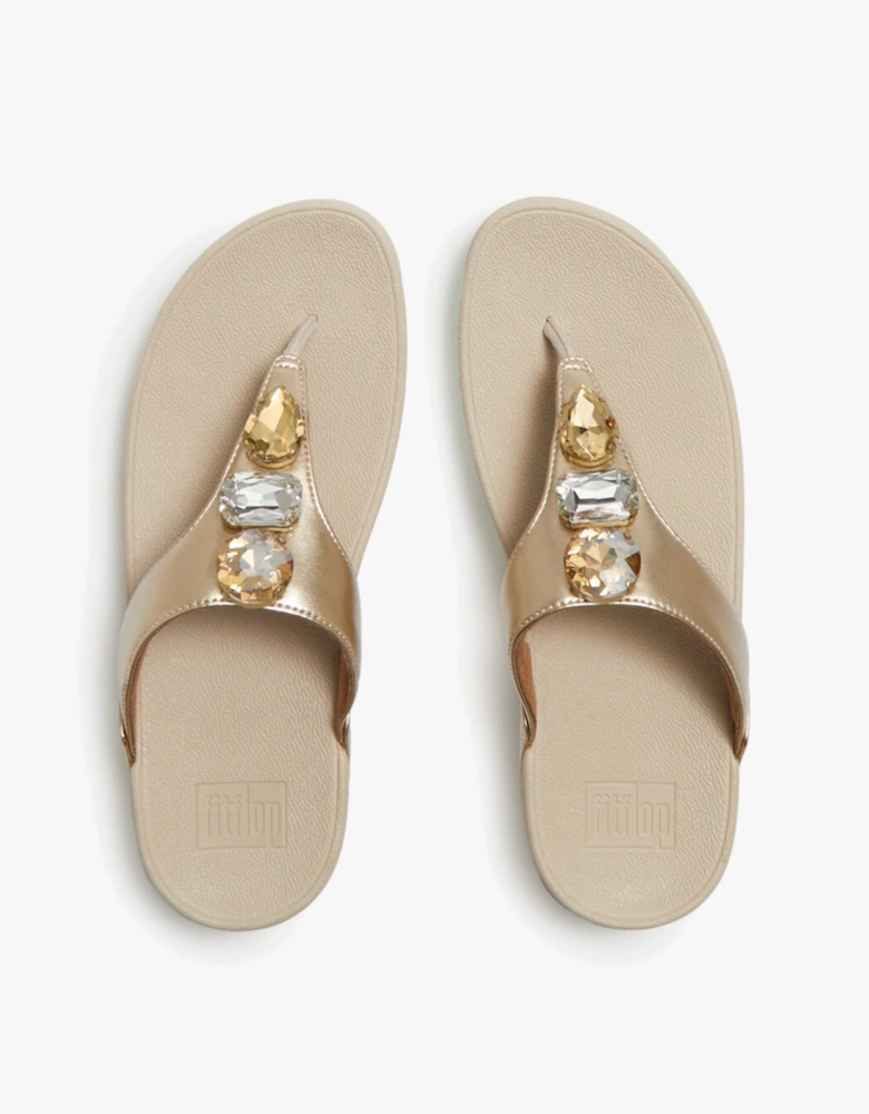 LULU ULTRA Womens Toe-Post Sandals Platino