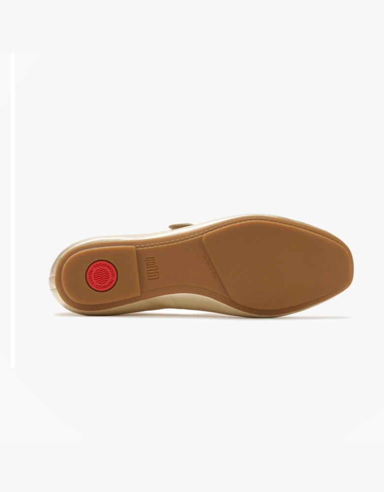 DELICATO LEATHER Womens Mary Jane Platino