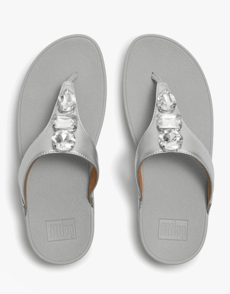 LULU ULTRA Womens Toe-Post Sandals Silver