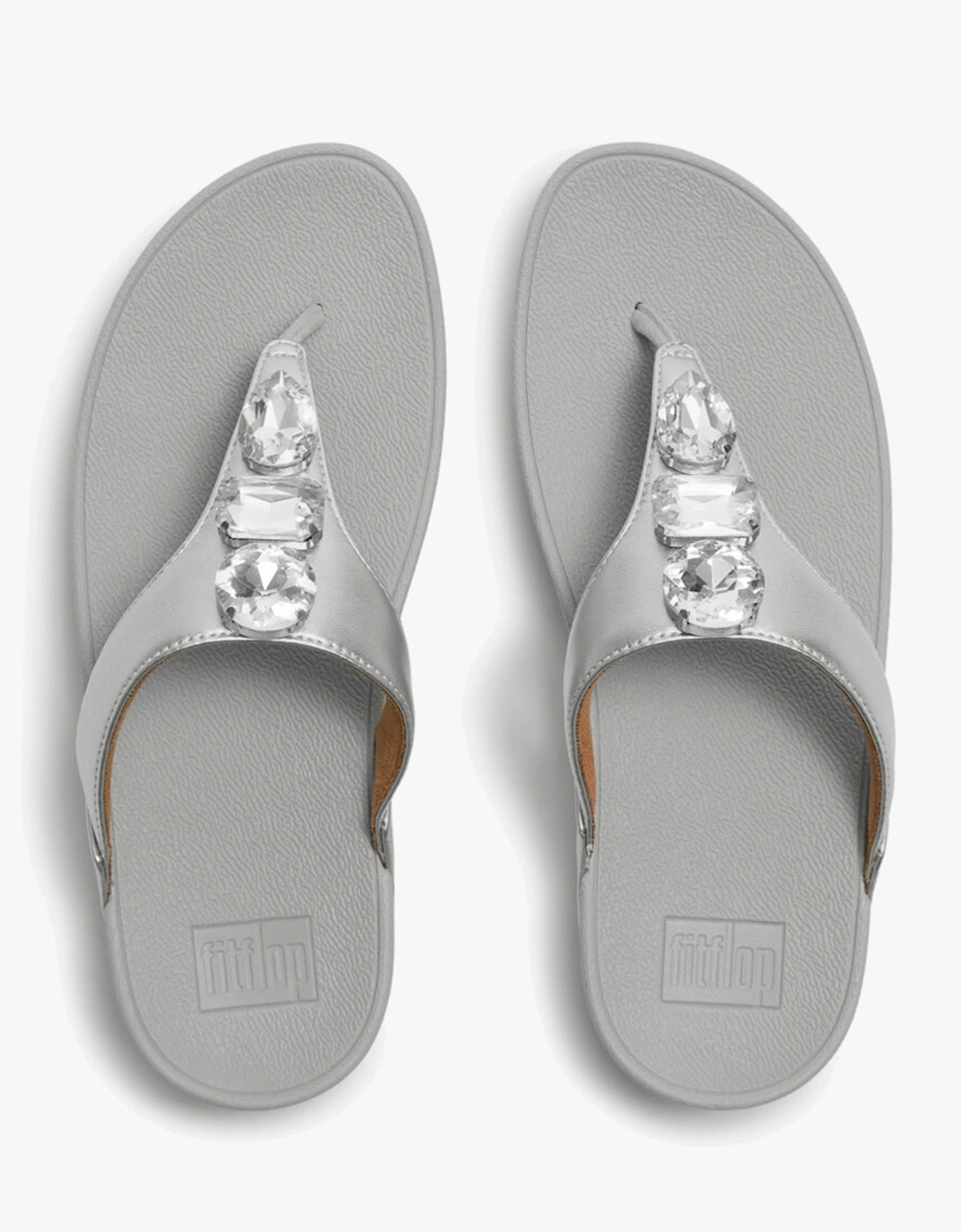 LULU ULTRA Womens Toe-Post Sandals Silver