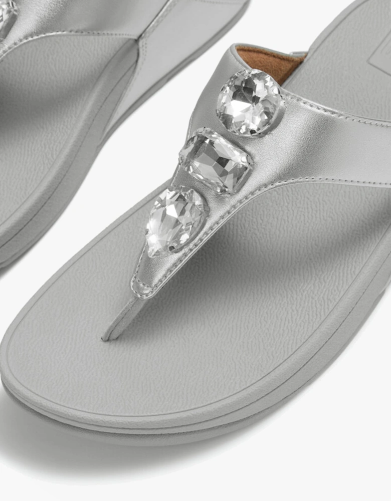 LULU ULTRA Womens Toe-Post Sandals Silver