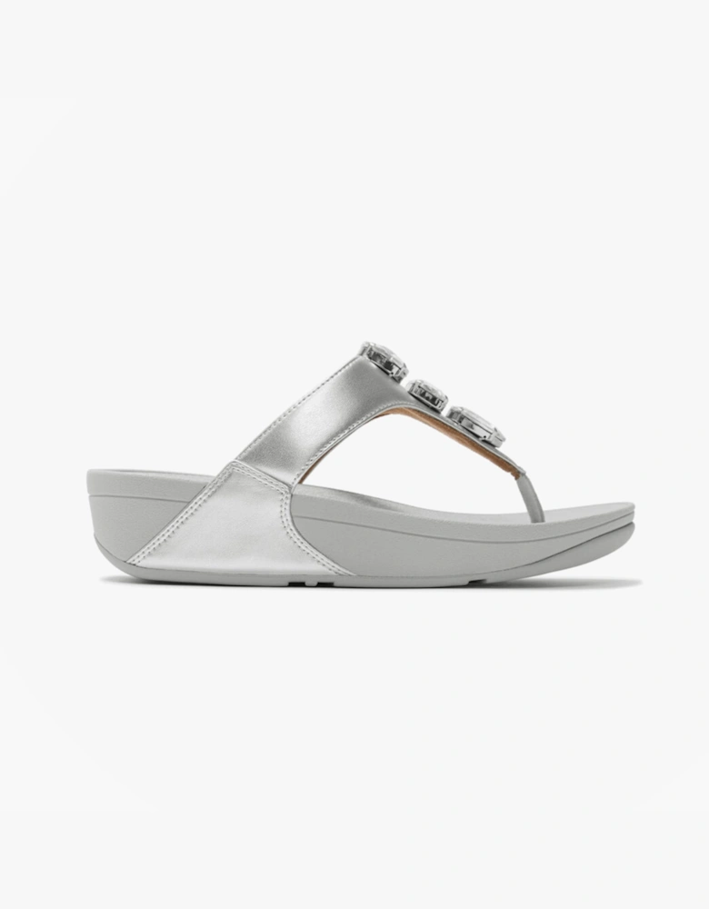 LULU ULTRA Womens Toe-Post Sandals Silver