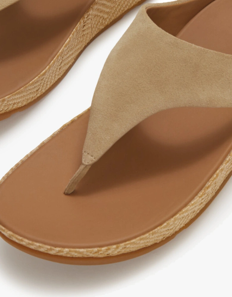 LULU LUX GRAPHIC Womens Toe-Post Sandals Cappuccino