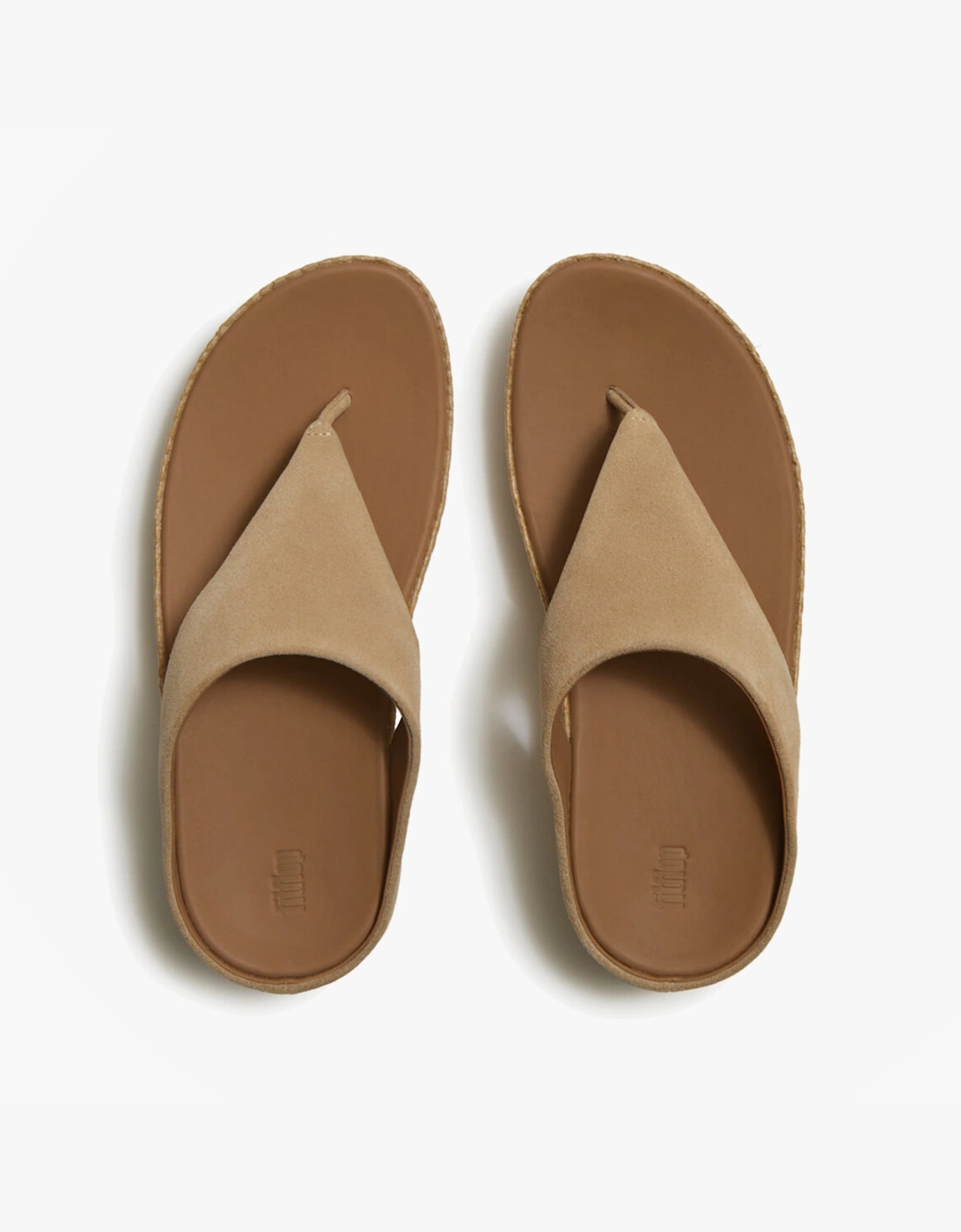 LULU LUX GRAPHIC Womens Toe-Post Sandals Cappuccino