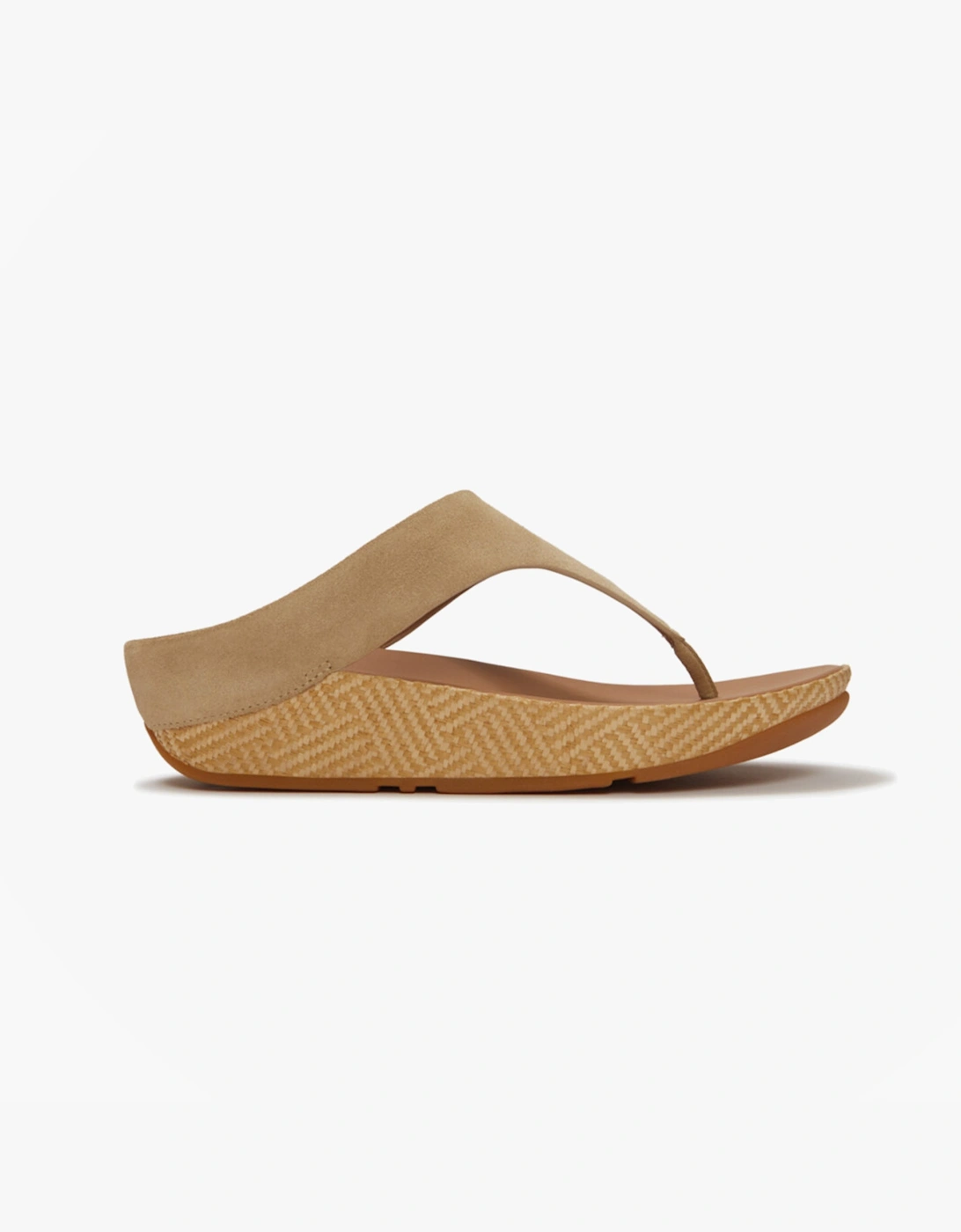 FitFlop Women's FitFlop LULU LUX GRAPHIC Womens Toe-Post Sandals Cappuccino - Brown