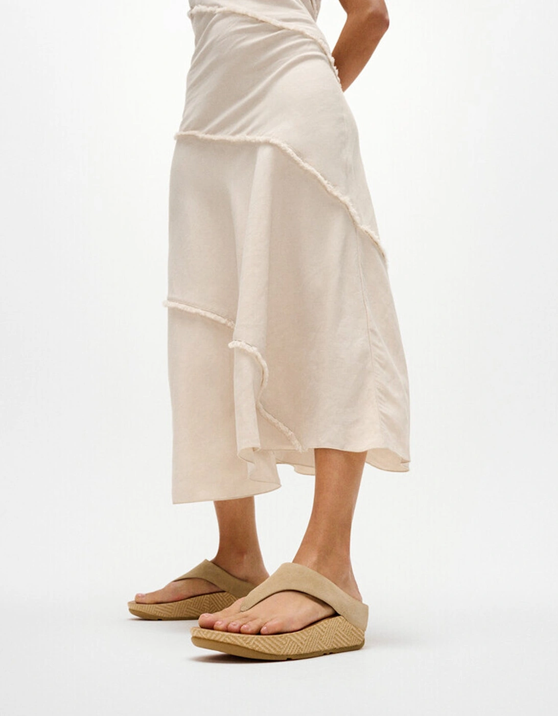 LULU LUX GRAPHIC Womens Toe-Post Sandals Cappuccino