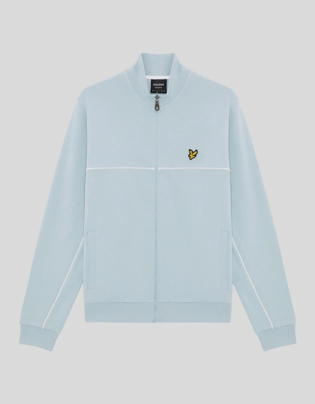Lyle And Scott Men's Blue Lyle & Scott Piped Full Zip Track Top - Opal - Size 42/Regular
