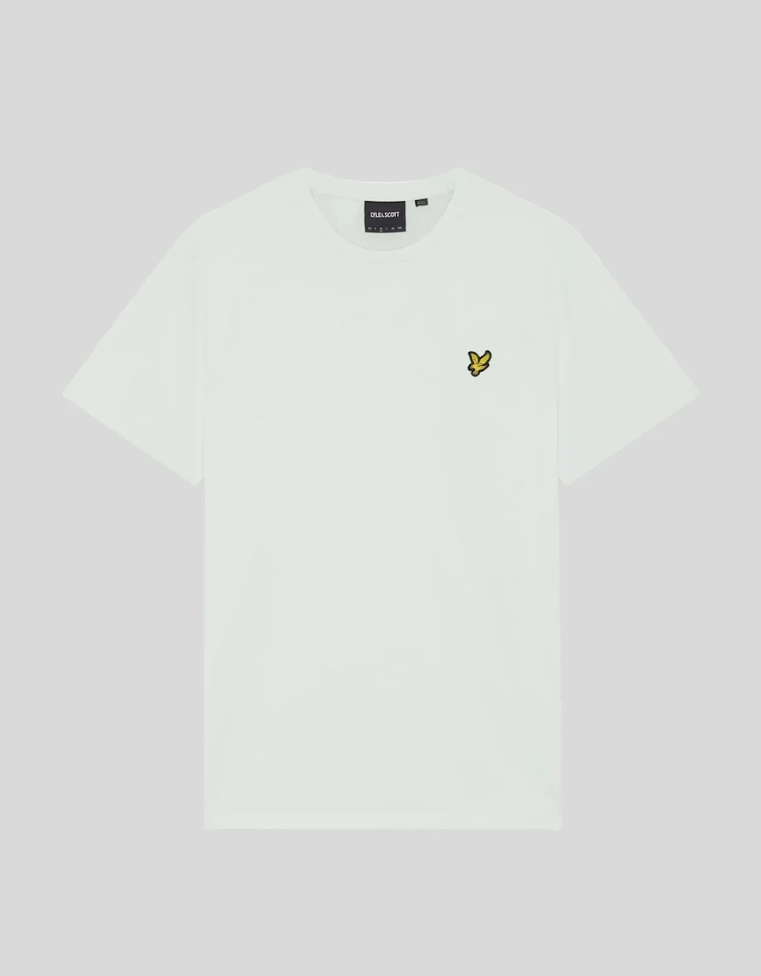 Lyle And Scott Men's White Lyle & Scott Cotton Crew Neck T-Shirt - Blue Ice - Size 40