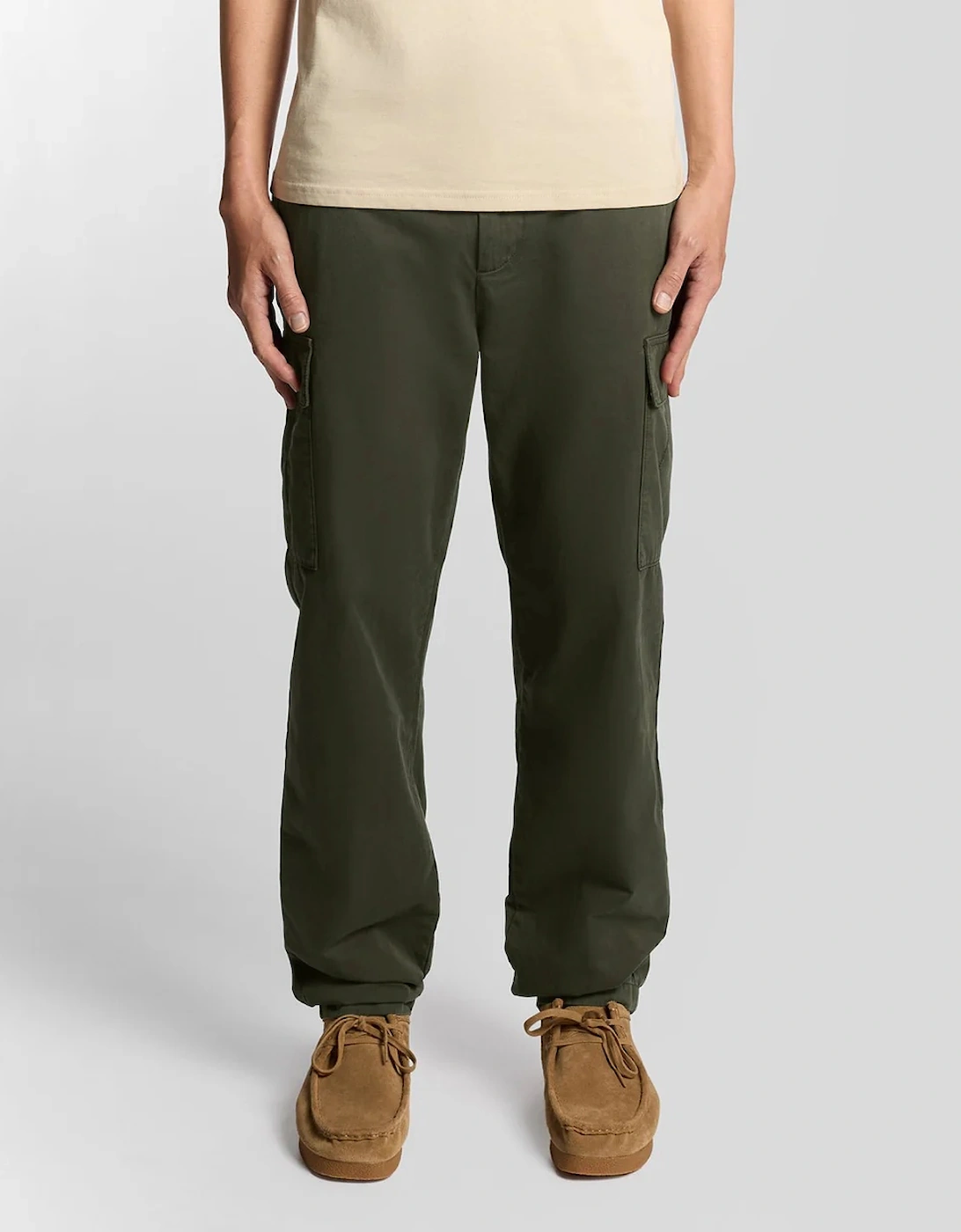 Lyle & Scott Regular Fit Cargo Pocket Trousers - Olive