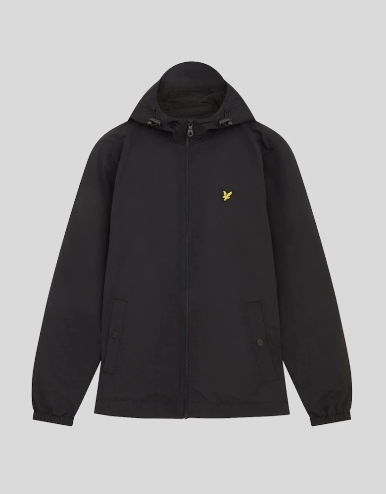 Lyle & Scott Water Resistant Hooded Jacket - Jet Black